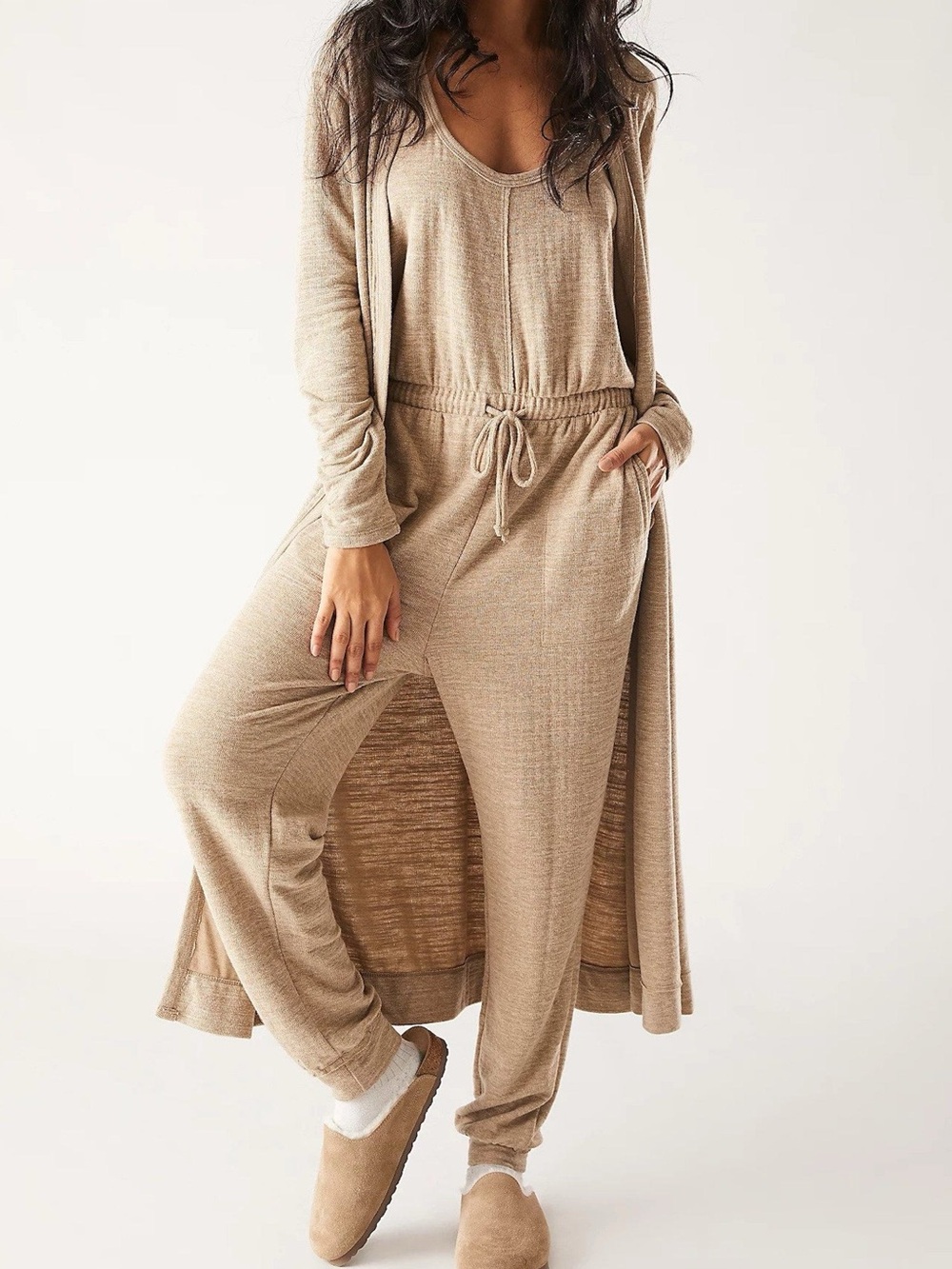 Free People Beach Bi-coastal Jumpsuit/cardigan set Size Small
